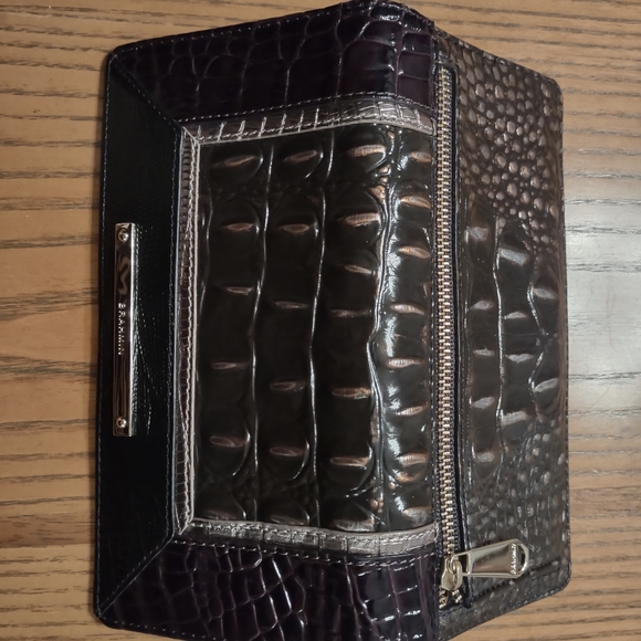 Brahmin Elisa Satchel w/ Wallet Gray/BlkMulti - Picture 15 of 16